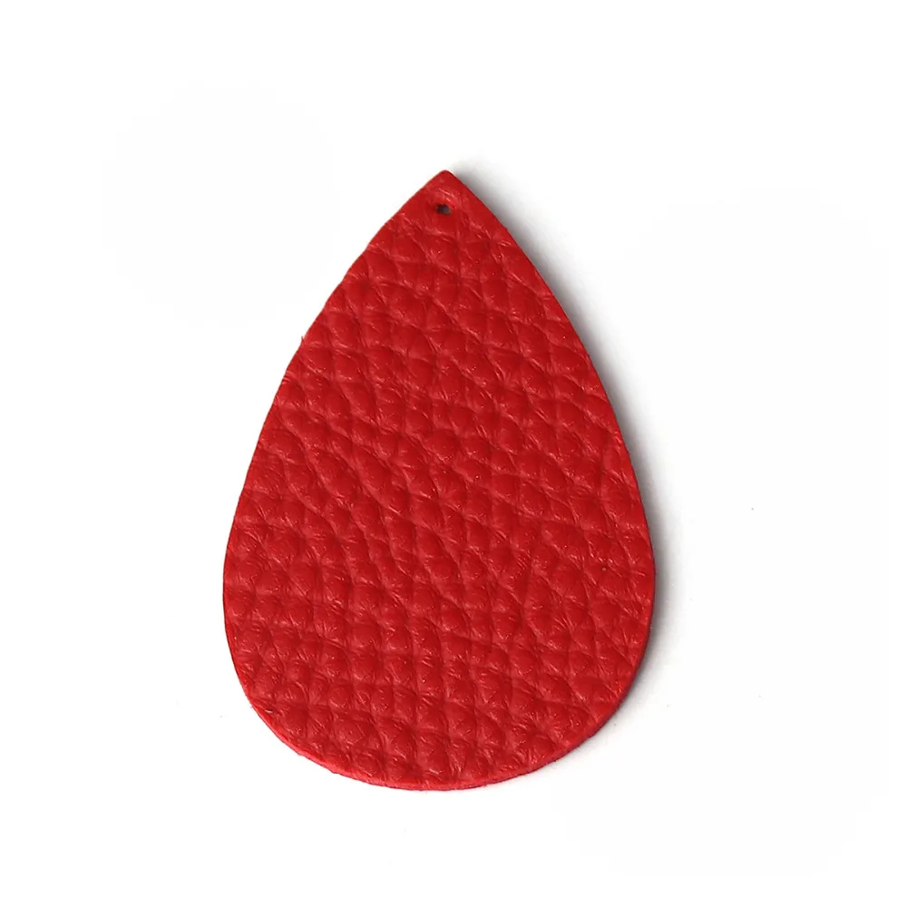 

DoreenBeads PU Leather Pendants Charms Water Drop Multicolor Jewelry Making Accessories 56mm(2 2/8") x 38mm(1 4/8"), 20 PCs