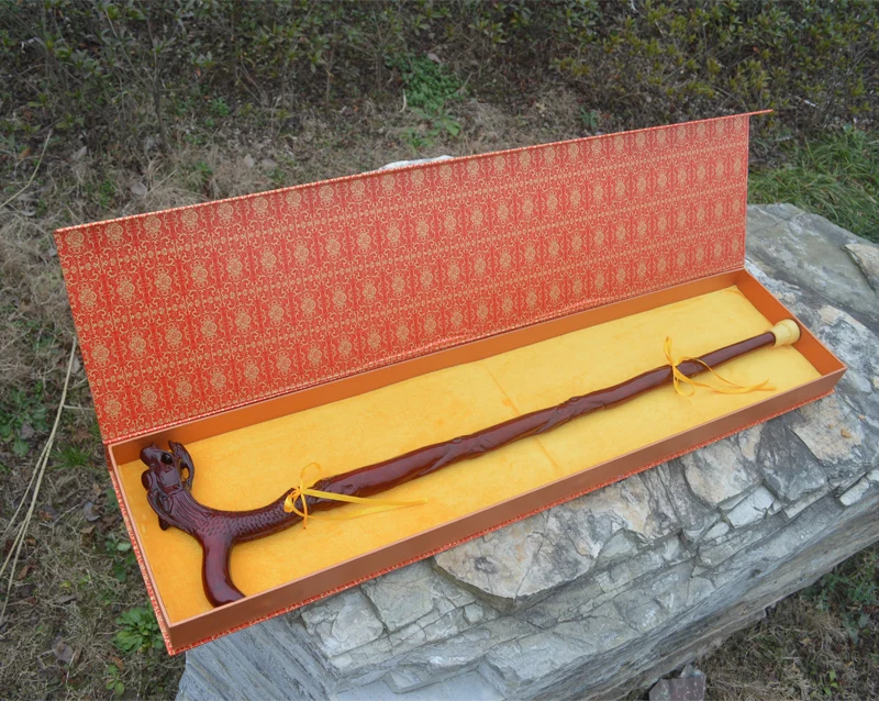 

Wood packing box gift box old mahogany cane stick box elder Walker packing box