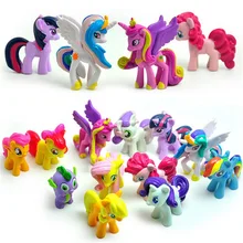 12 pcs set 3 5cm cute pvc horse action font b toy b font font b