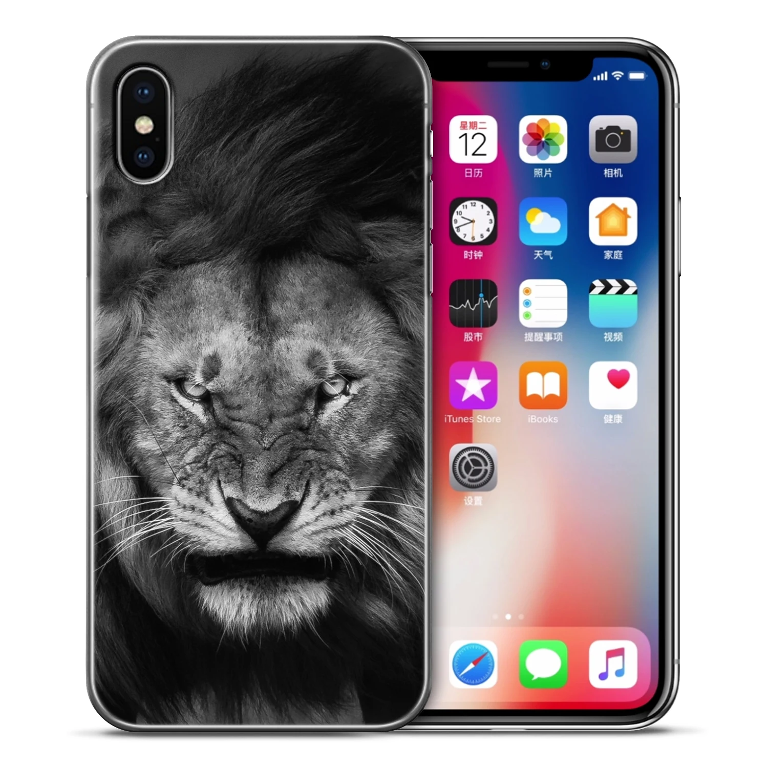 Weldone Тигр Лев чехол для Apple iPhone 7X5 5S 6 6s 8 Plus SE Мягкие силиконовые чехлы телефонов Etui