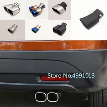 Para Suzuki Vitara 2016 2017 2018 Car styling Tampa de aço Inoxidável Silenciador traseiro Final tubo de Escape Tubo de Escape tomada Dedicar 1 pcs