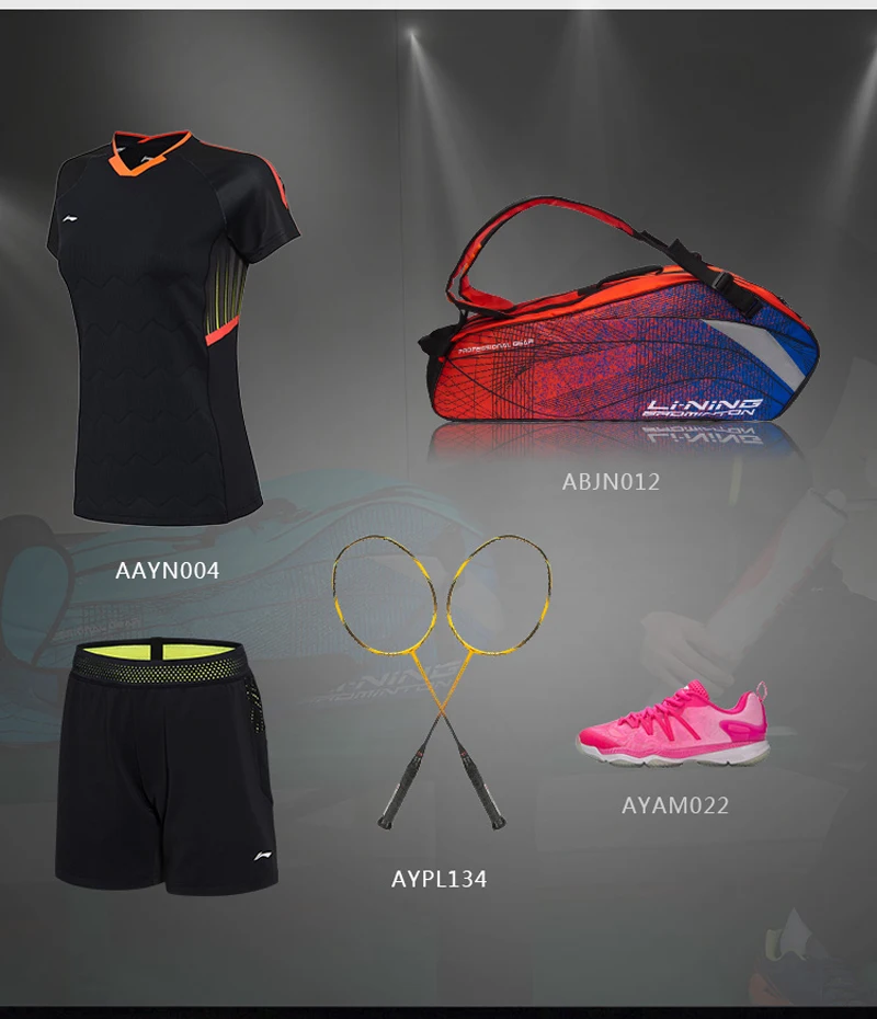 Распродажа) Li-Ning женские шорты для соревнований по бадминтону, дышащие спортивные шорты с подкладкой, AAPN022 WKD586