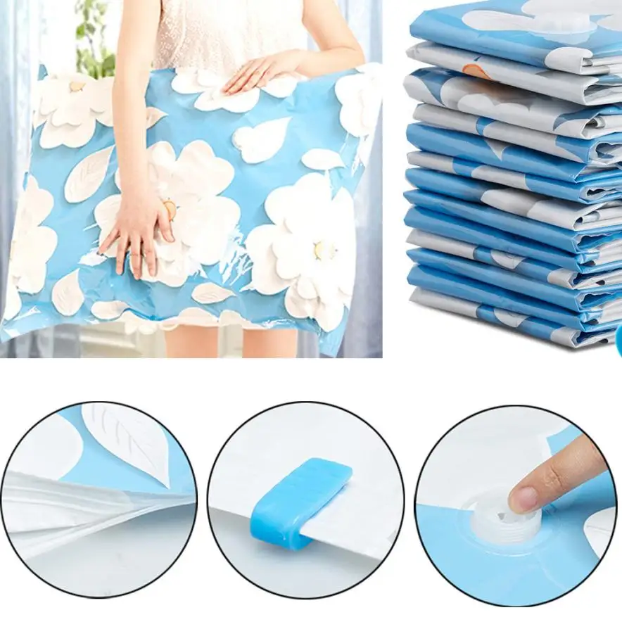 

2018 100% Brand new and high quality New Space Saver Saving Storage Seal Vacuum Bags Compressed Organizer Bag pqw0720