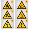 High quality 5/Pcs Warning Signs Stickers Logo Security Safety Labels Water Oil-Proof Warning Tags Wall Machine Sticker ► Photo 1/6