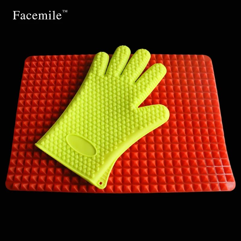 Microwave Silicone Glove Set Heat Resistant Gloves Temperature