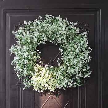 

38-40CM Artificial Flower Silk Front Door Wreath Beautiful Handcrafted Wreath Design Wedding Party Decoration