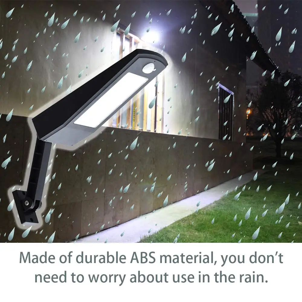 Sensor de Movimento Lâmpada de Parede com Controle Remoto à Prova Movido a Energia Solar ao ar Solar Light Pir d' Água Livre Jardim Quintal Lamp 1000lm 66 Led 12 Cheap Lâmpadas solares