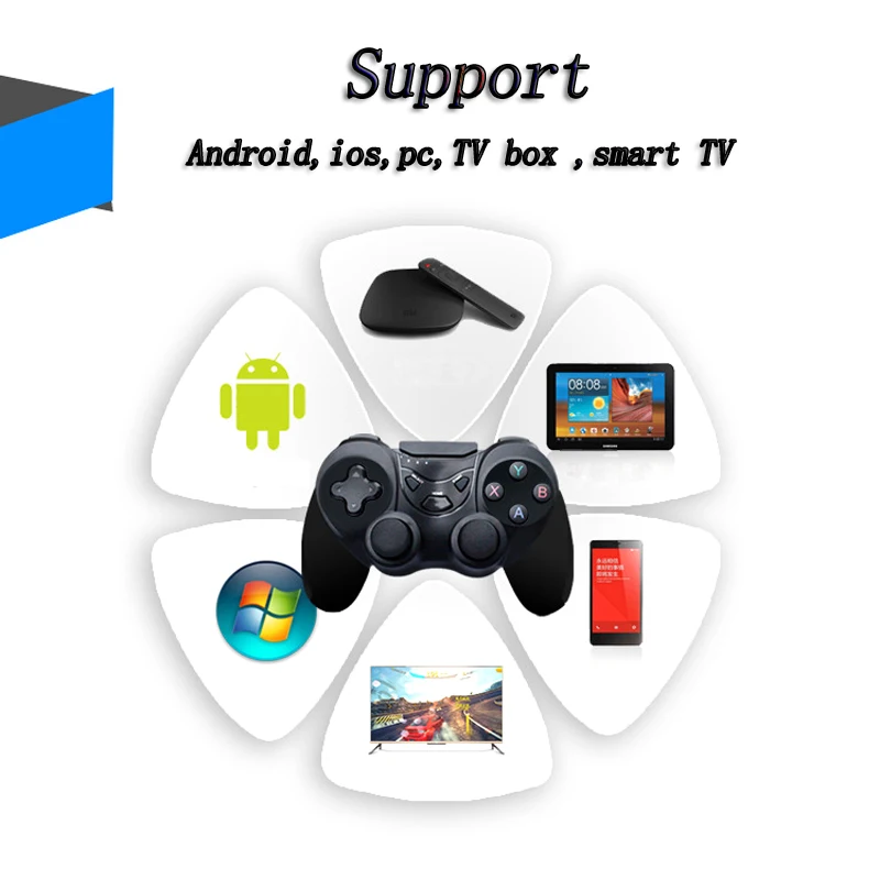 JIE LI беспроводной контроллер для смартфона для Iphone Bluetooth геймпад для Android/IOS/tv BOX/PC/Smart tv поставляется с держателем и зажимом