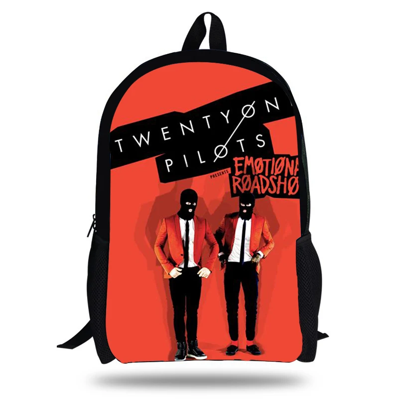 Kolleg Mochila популярный рюкзак с принтом Twenty One Pilots для детей модные школьные сумки