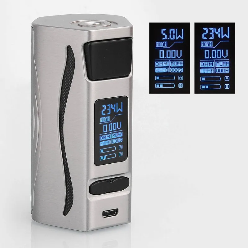 

Original IJOY Genie PD270 234W TC Temperature Control Dual 20700 VW Variable Wattage Box Vape Mod Compatible with 30mm Atomizer