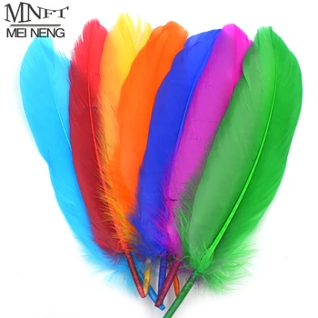 

MNFT 20PCS/Lot Mixed Color Goose Feather Quill DIY Fishing Fly Tying Material Fly Wings Tail Making Dry Wet Fly Tying Material