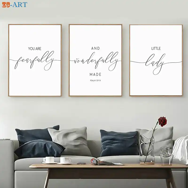 Modern Christian Wall Art Bible Verses Canvas Painting Quotes Posters