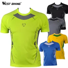 WEST BIKING качество,, мужские футболки для езды на велосипеде, облегающие быстросохнущие футболки, мужские майки с коротким рукавом для бега и велоспорта