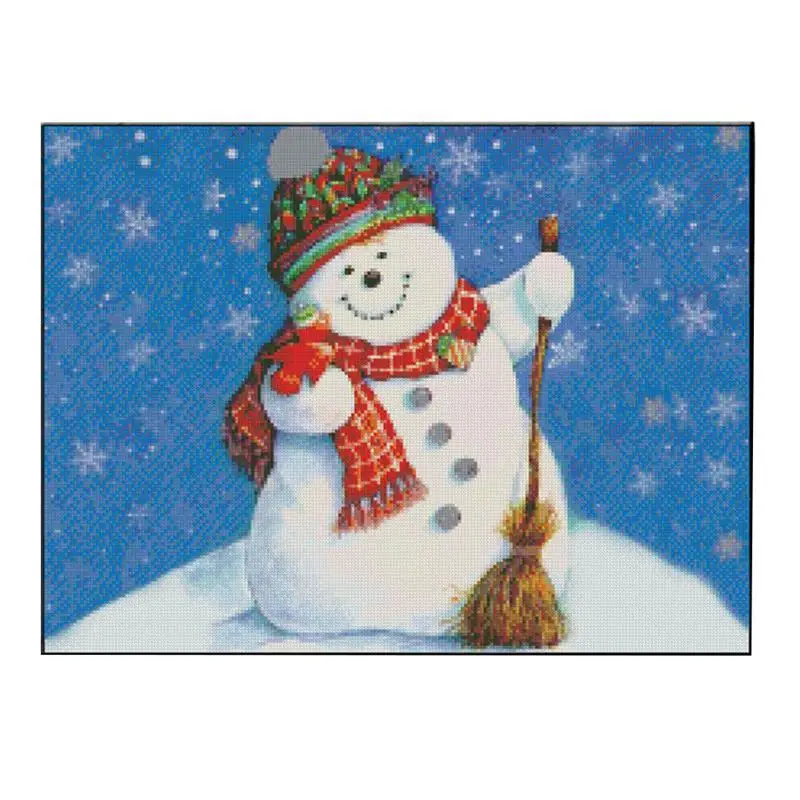 Поделки алмазов картина крестиком Снеговик Полный Стразы Картины вышивка подарки на Рождество Home Decor(30x40 см