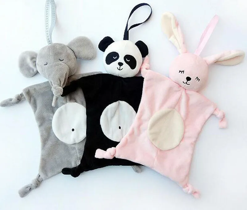 Младенцы плюшевые успокаивающие игрушки безопасности одеяло для малышей успокаивающее полотенце для ухода за ребенком в форме животных