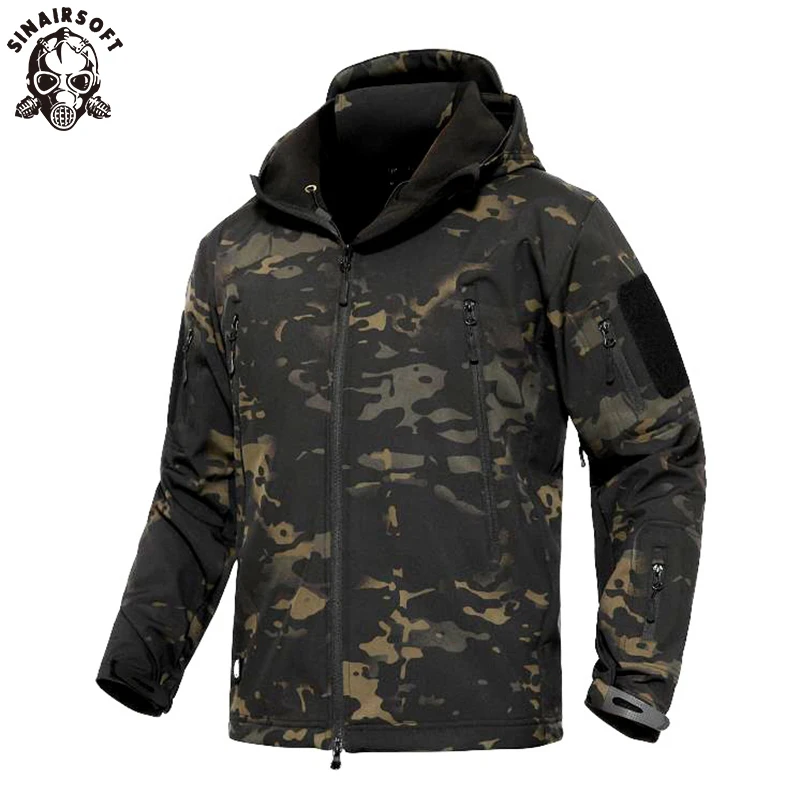 Men Military Tactical Softshell Jackets Outdoor Waterproof Sports