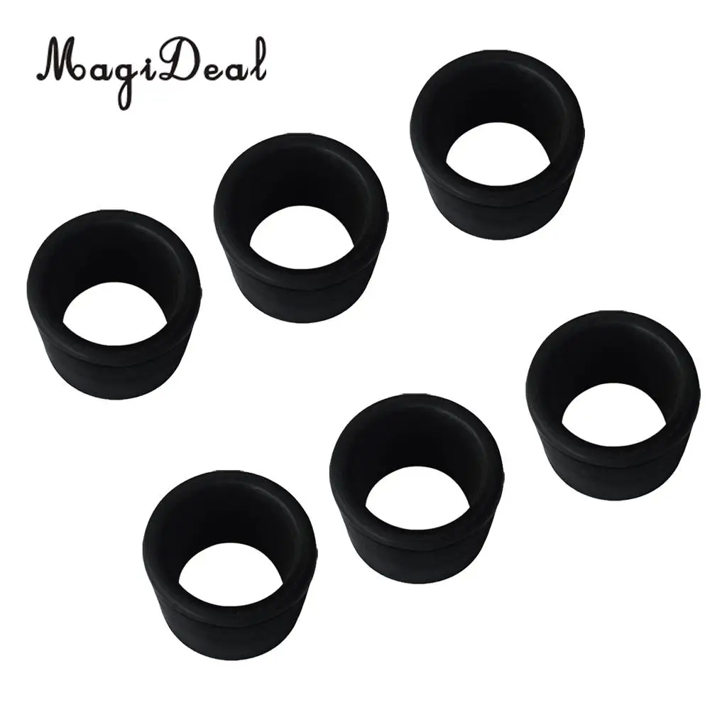 6 Pieces Black Rubber Rod Holder Insert Replacement Fits Stainless Steel Fishing Rod Holder Dia.50.8mm Fishing Accessories
