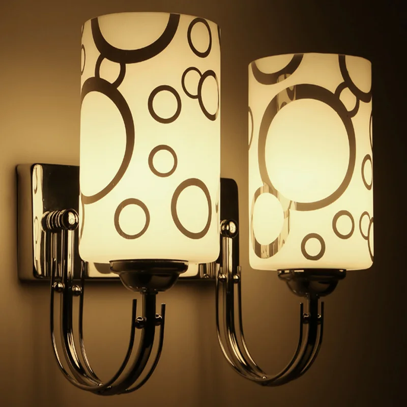 Modern LED Wall lamp bed lights arm bathroom light silver Bedside