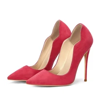 New Fashion Women Shoes Pumps 12CM High Thin Heels Pointed Toe Women Pumps Large Size Slip on Red Pumps Lady Dress Pumps ladies suede size 33 4 34 2017 gray medium wine red slip on cute pumps thin high heels bow pointed toe kitten china new chinese