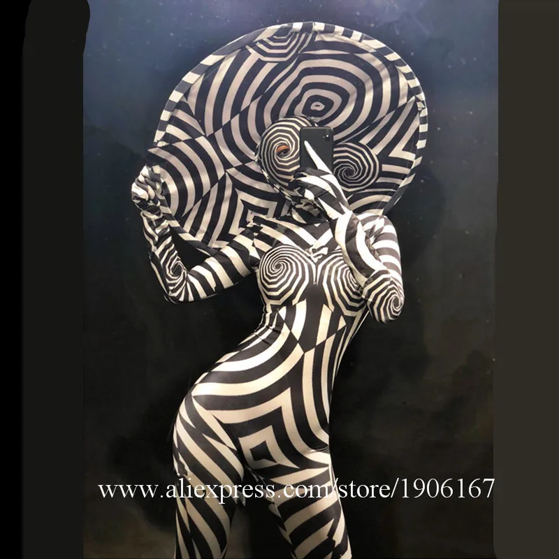 Halloween party party opening men and women combination play gogo masked zebra hat Siamese dance studio costume6