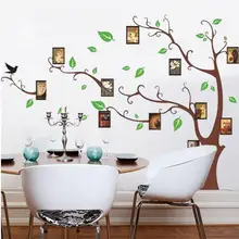 

Big Size Photo Frame Green Family Tree Wall Stickers For Kids Rooms Decoration Mural Art Wall Decals Removable Vinyl Room Decor