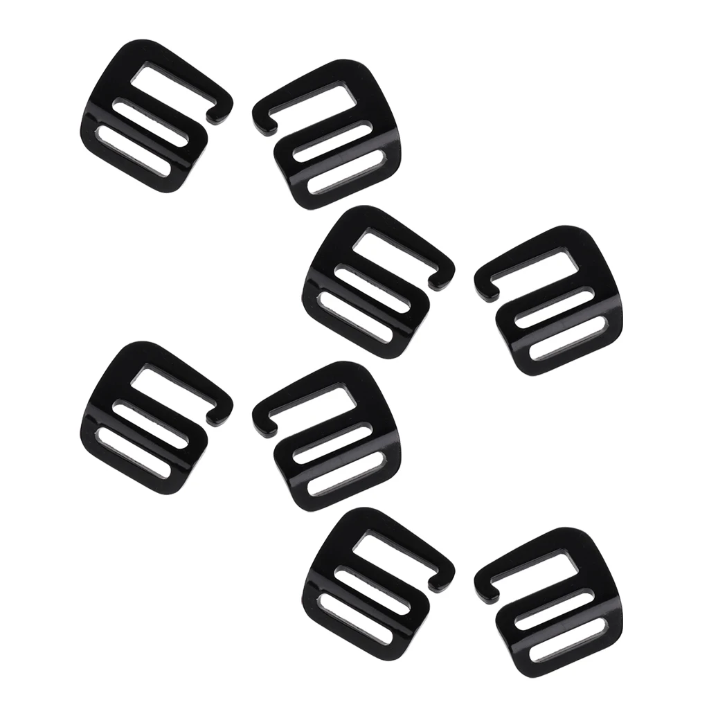 8Pcs/Pack 1-inch G Hook Webbing Buckle Adjuster/Fastener/Silder for 25mm Width Backpack Strap Outdoor Carabiners