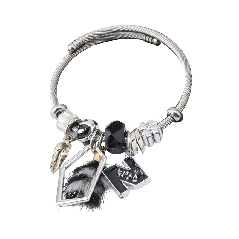 

Fashion Pendeloque Cut Tassels Parts Ornaments Women's Personality Concise Stainless Steel DIY Hand String Bracelet