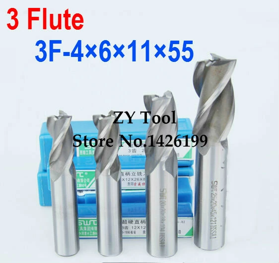 

Free Shipping 5 pcs/set 4.0MM 3 Flute HSS & Aluminium End Mill Cutter CNC Bit Milling Machinery tools Cutting tools.Lathe Tool