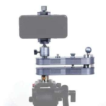 

PULUZ ADAI Aluminum alloy Mini Extendable Rail Track Dolly Slider,Panning&Linear Motion up to 4 x Distance(52cm),Load Max:1.5kg