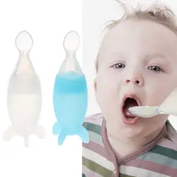 120 мл Детские Силиконовые рожок для кормления течет Еда бутылочка для кормления ложка для кормления