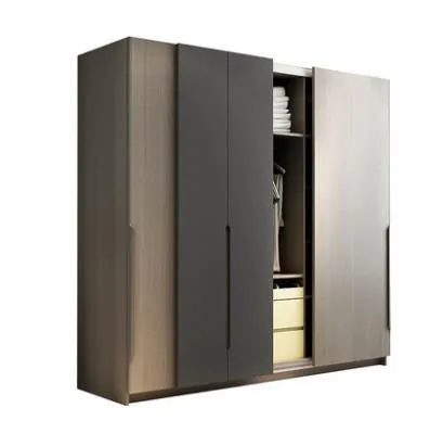 Wardrobe storage large capacity fashion wardrobe double hanging assembly cabinet reinforcement folding wooden font b closet