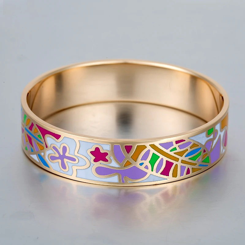Bracelets & Bangles For Women Love Enamel Bracelet Ladies Big Stainless