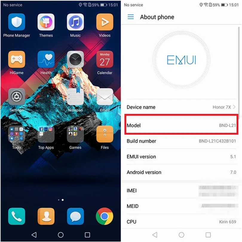 Huawei Honor 7X4 GB 32 5 93 &quotполный экран OTA обновление мобильный телефон Восьмиядерный две