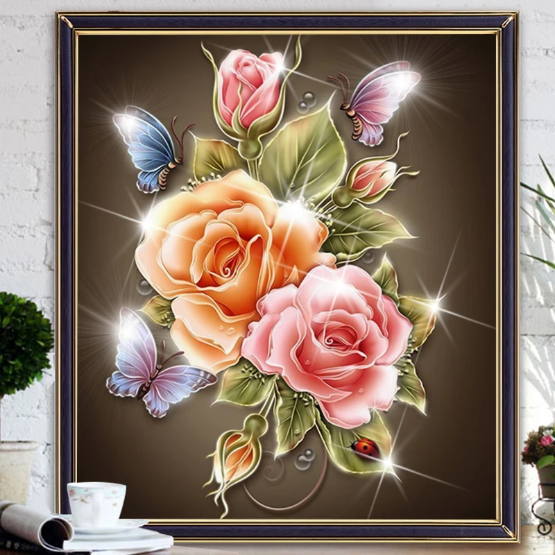 New 5D Diy Diamond Painting Flowers Diamond mosaic Cross Stitch font b Magic b font font