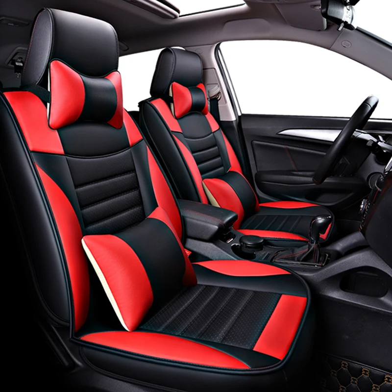 (Front+Rear)PU Leather car seat covers For Toyota Corolla Camry Rav4