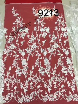 

2017 High Quality African Laces Embroidery Fabrics S306 Ivory white African Net Swiss Lace Fabric