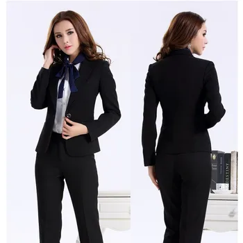 

Custom Made Women suit dress Black Women Ladies Business Office Tuxedos Formal Work Wear (Jacket+Pants)