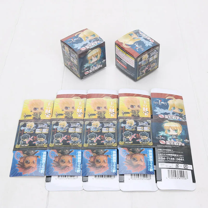 6 шт./лот 5 см аниме Fate Grand Order FGO манга ПВХ фигурка модель игрушки - Цвет: gray base with box