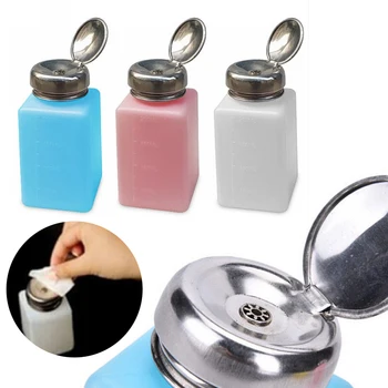 

Shellhard 200ml Pump Dispenser Plastic Nail Art Polish Remover Cleaner Empty Dispenser Liquid Bottle 3 colors