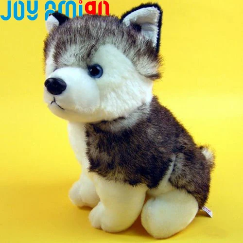 Lucu Fluffy Plush Stuffed Kereta Luncur Anjing Husky Husky Puppy