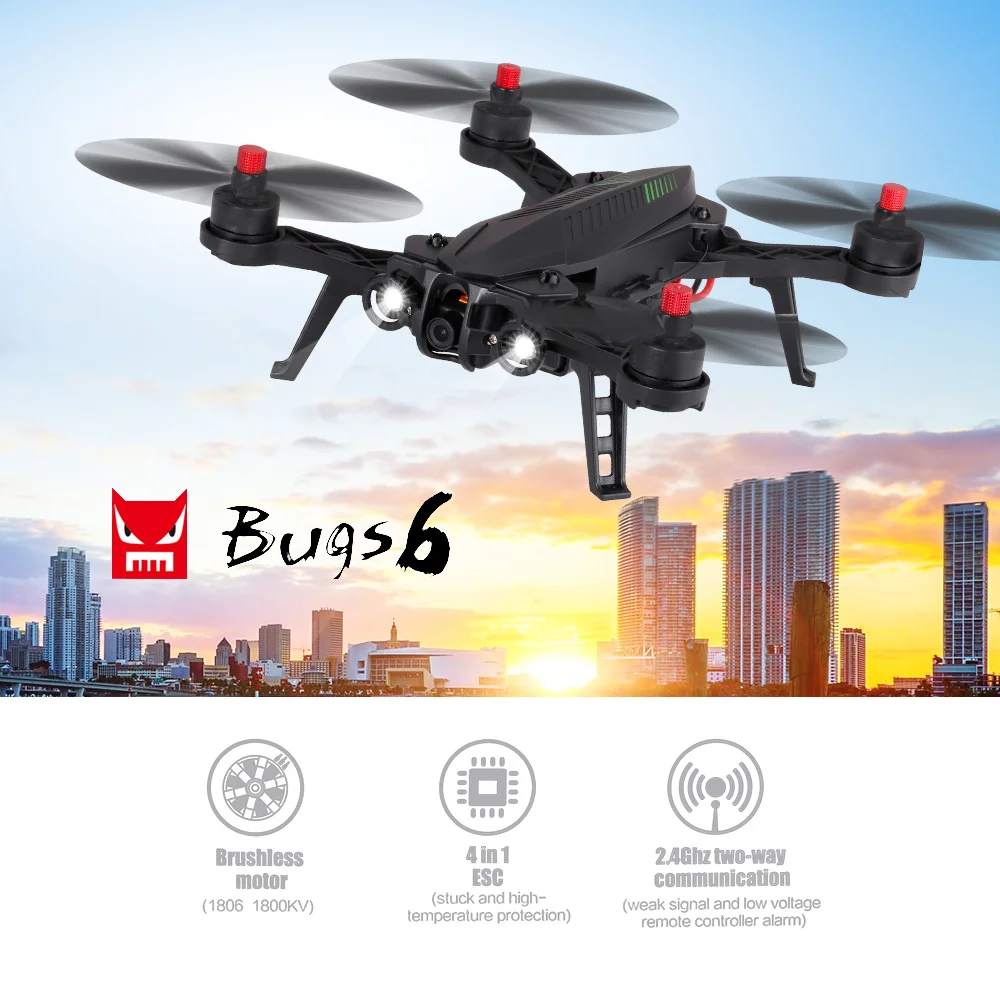 MJX Bugs 6 B6 720P Camera RC Drone Dron 5.8G FPV Drone 250mm Wheelbase High Speed Brushless Racing Quadcopter RC Quad Toys (8)