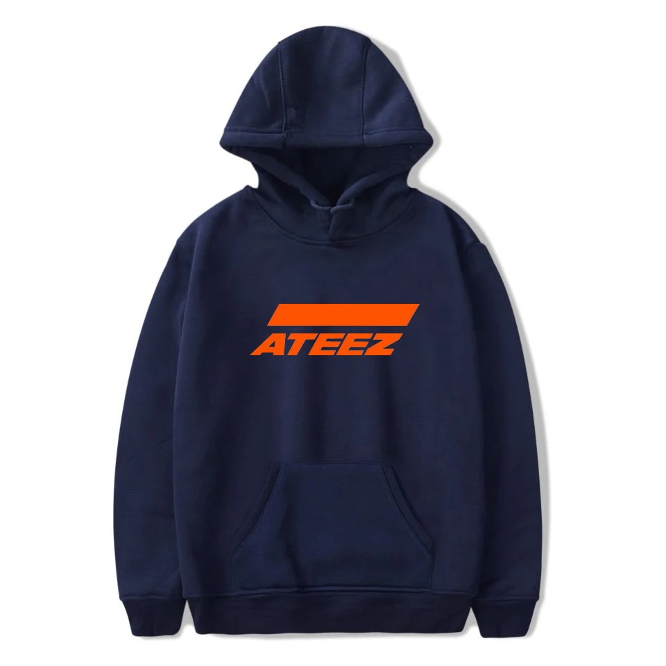 Толстовка ATEEZ с капюшоном для женщин и мужчин модная длинным рукавом принтом