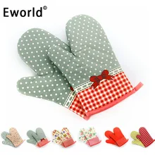 Eworld 2 шт. кухня в стиле кантри кухонная принадлежность, микроволновая печь изоляция печи Нескользящие Утепленные перчатки печь с высоким температурным режимом перчатки
