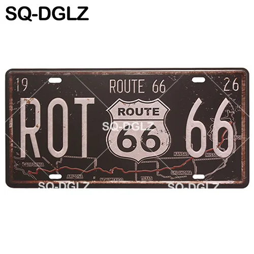 [SQ-DGLZ] Route 66 номерной знак Настенный декор мать дорога Олово знак США дорога металлическая картина "знак" таблички плакат - Цвет: 0002