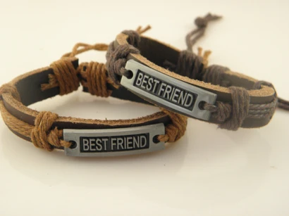 Factory Price Handmade Leather Hemp Braided Bracelets