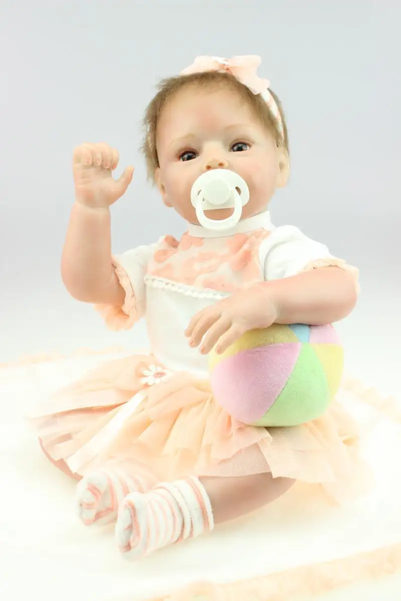 55 см новые силиконовые Reborn Baby игрушки куклы реалистичные ручной работы моделирование одежда для малышей Куклы Детские Рождественские