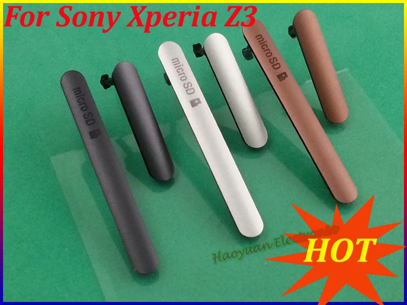 5 компл./лот Корпус для Sony Xperia Z3 L55 D6603 зарядка через usb+ карта Micro SD+ SIM карты Порты и разъёмы блок вилки соединителя чехол