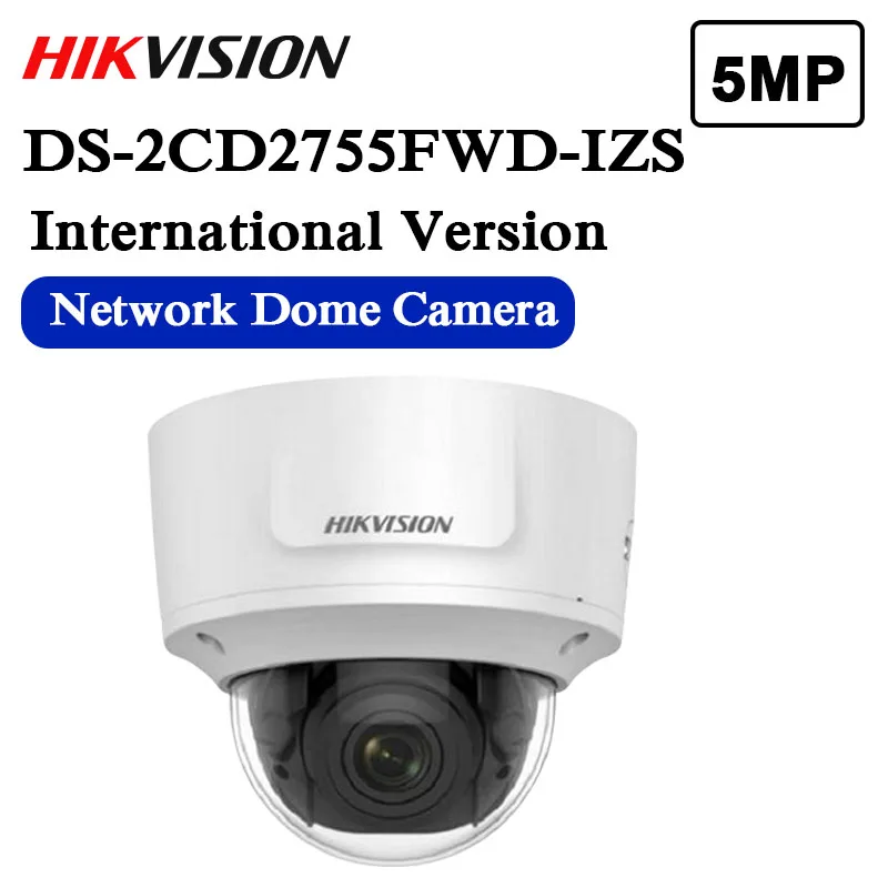 

DHL free shipping English version DS-2CD2755FWD-IZS 5MP WDR dome Network ip cctv Camera POE Vari-focal motorized lens H.265+