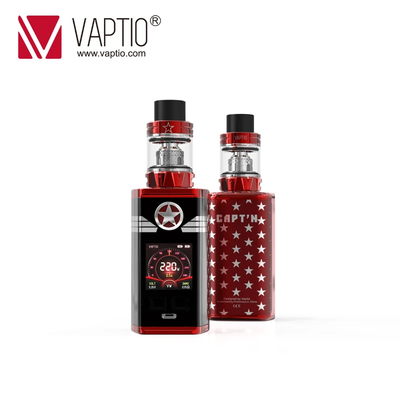 Vaptio Captain Kit с 2 0/4 0 мл атомайзертоп наполненный модом электронной сигареты 510