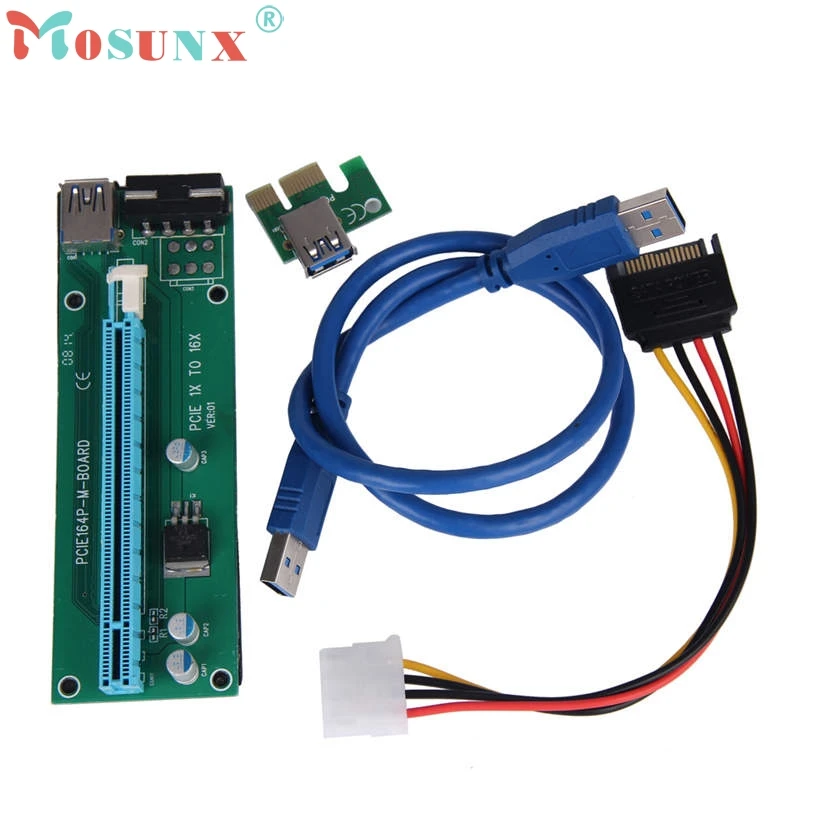 

PCI-E Express Powered Riser Card W/ USB 3.0 extender Cable 1x to 16x Monero U0302